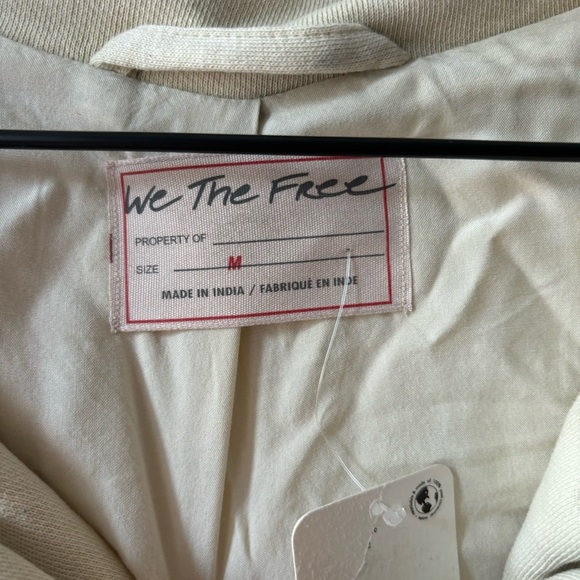 Free People Rebel Rebel Knit Moto Jacket in Vanilla Creme Sz M - Picture 5 of 8